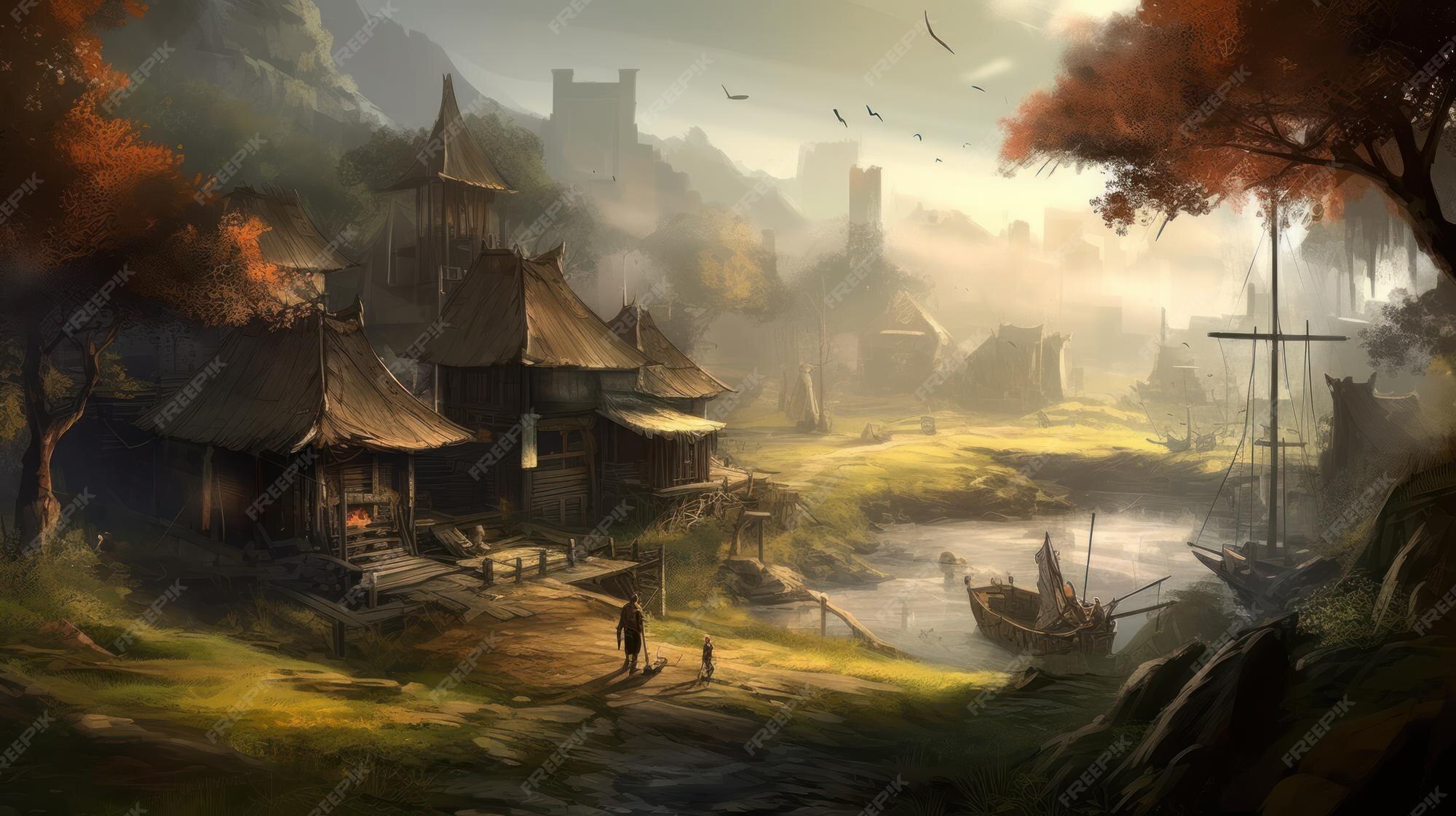 Premium Photo | The witcher 3 : wild hunt concept art