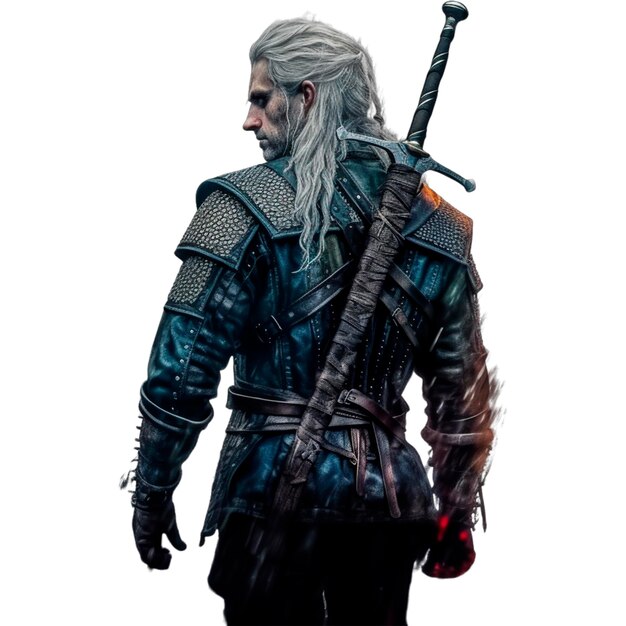 the witcher on a white background