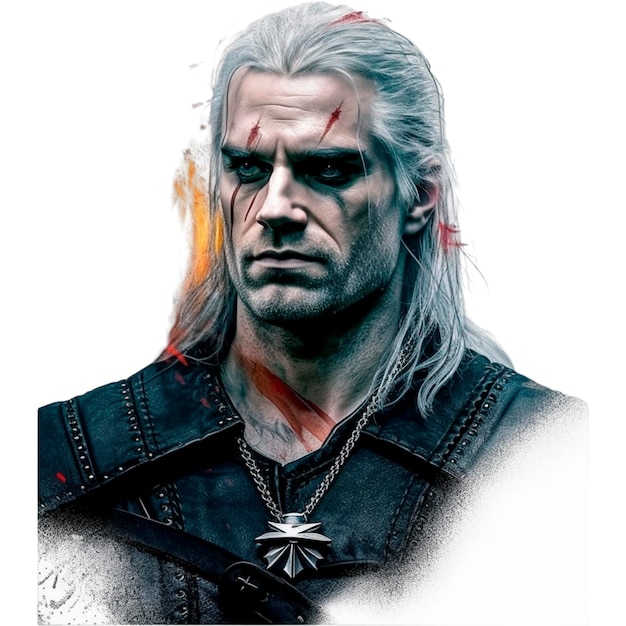 the witcher on a white background