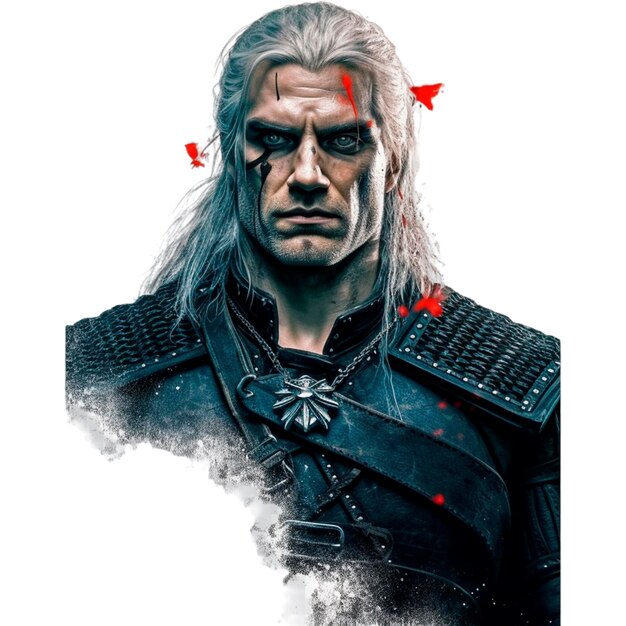 the witcher on a white background