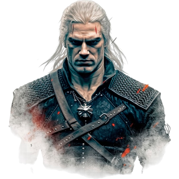 the witcher on a white background