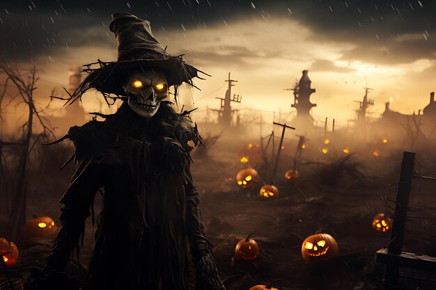 Ведьмы и призраки выходят из тьмы во время фестиваля Хэллоуин