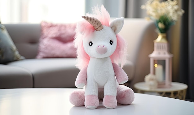 With its plush fur and sparkling eyes the unicorn became a beloved member of the family joining in on tea parties and bedtime rituals
