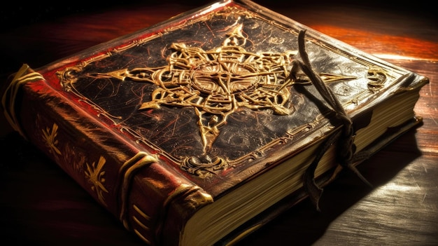 Within the weathered pages of an ancient spellbook hidden knowledge awaits discovery The delicate calligraphy reveals arcane incantations each word pulsating with mystical power Generated by AI