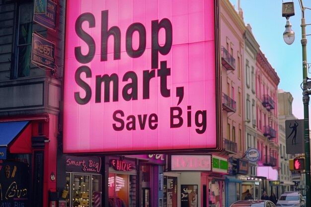 Witness Black Friday magic unfold on a vivid pink canvas Shop Smart Save Big in bold lettering ensures an irresistible offer