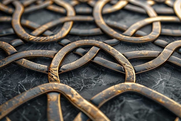 Photo witness the captivating fusion of celtic knotwork generative ai