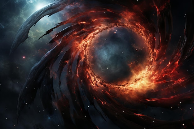 Witness a cosmic explosion forming a captivating wormhole