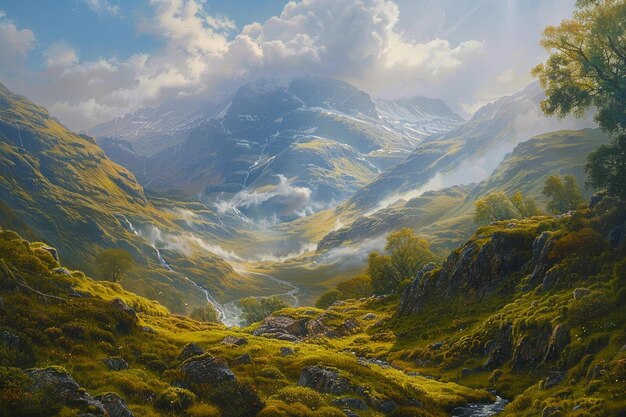 Witness the mastery of a landscape artist who brin generative ai