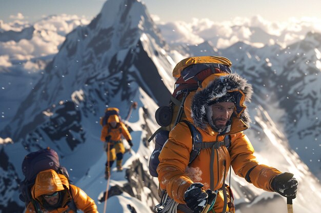 写真 友情の温かさを目撃し 登山者が生まれる