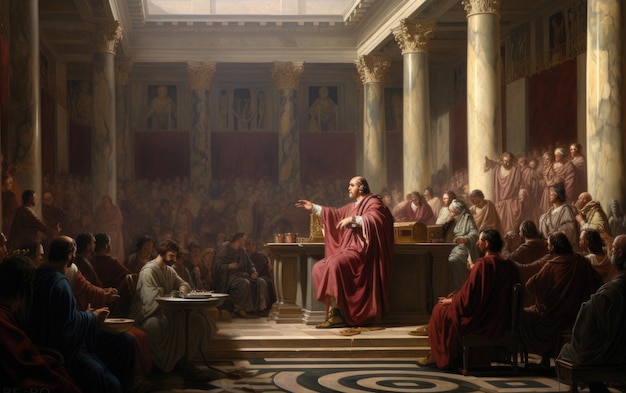 Witnessing Intrigues of the Roman Senate Generative AI