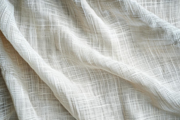 Foto witte abstracte doek achtergrond met rasterpatroon linnen textuur