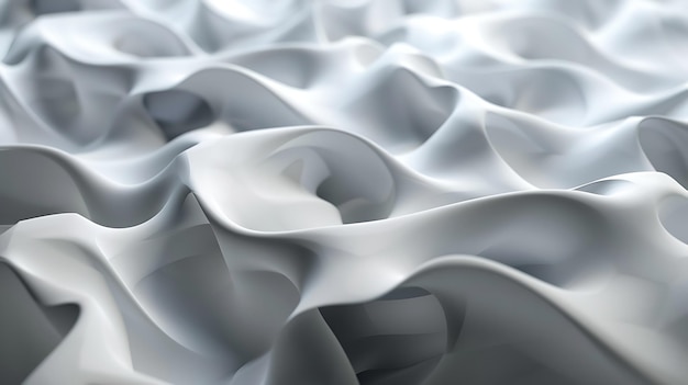 Witte abstracte vloeibare achtergrond 3D-rendering