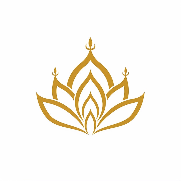 Witte achtergrond lotus logo Lotus bloem logo Eenvoudig lotus logo Elegant lotus logo Lotus logo de