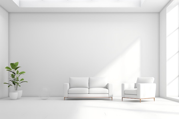 Foto witte achtergrond met vierkanten die uit de muur komen en een 3d-effect creëren