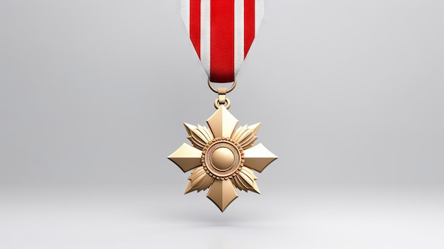 Witte achtergrond van de medaille