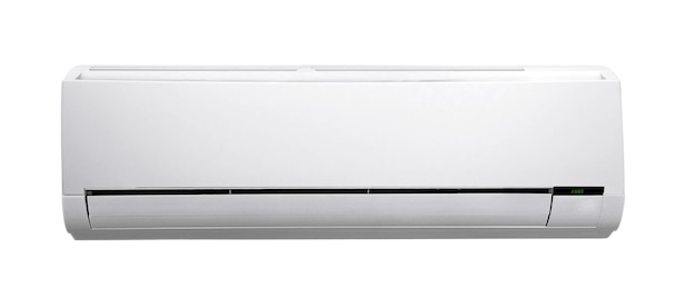 Foto witte airconditioner geïsoleerd op wit