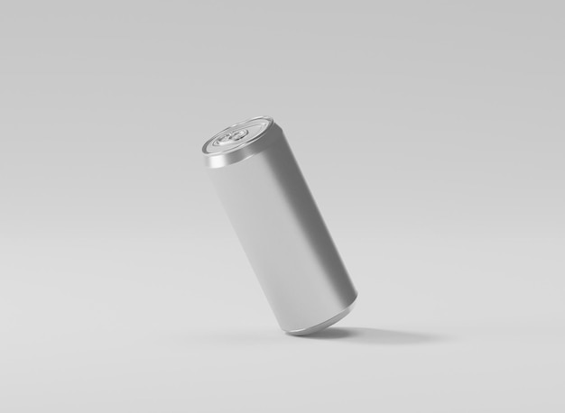 Witte aiuminum frisdrankblikje mockup metalen blikje 3D-realistische container voor bier of energiedrank