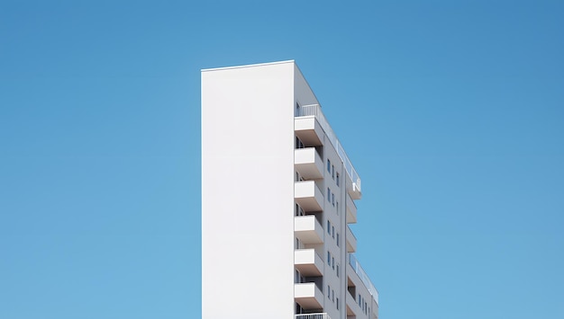 Witte architectuur van hoge appartementen in een condominium