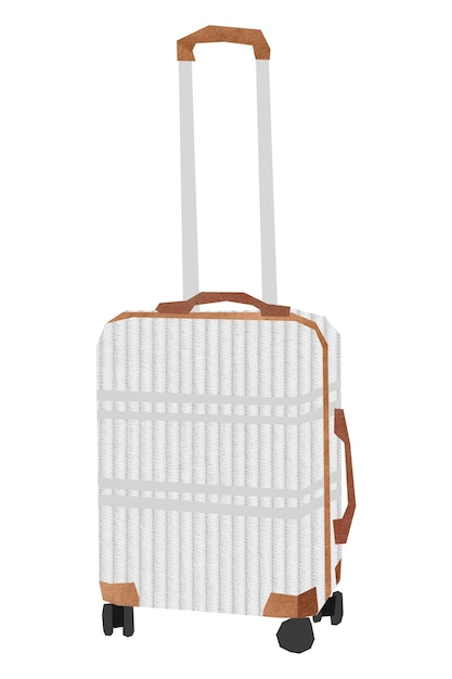 Witte bagage png sticker doorzichtige achtergrond