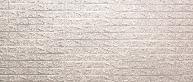 Witte bakstenen muur. Duidelijke witte bakstenen muurtextuur.