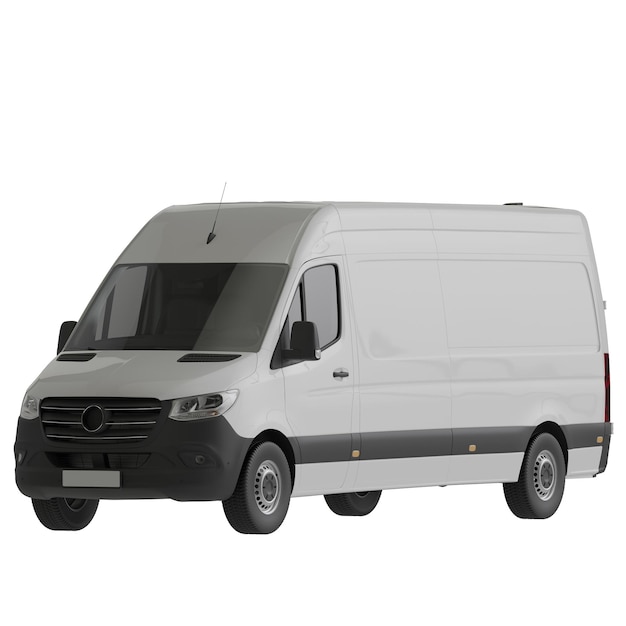 Witte bestelwagen geïsoleerd op wit