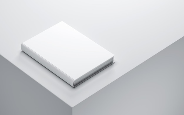 Witte blanco boek Mockup 3D-rendering