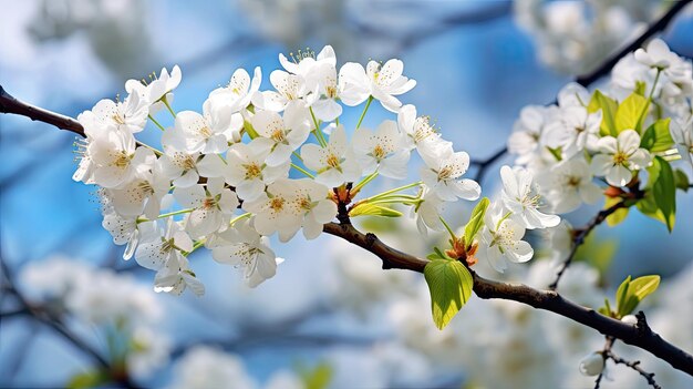 Witte bloeiende kersenboom