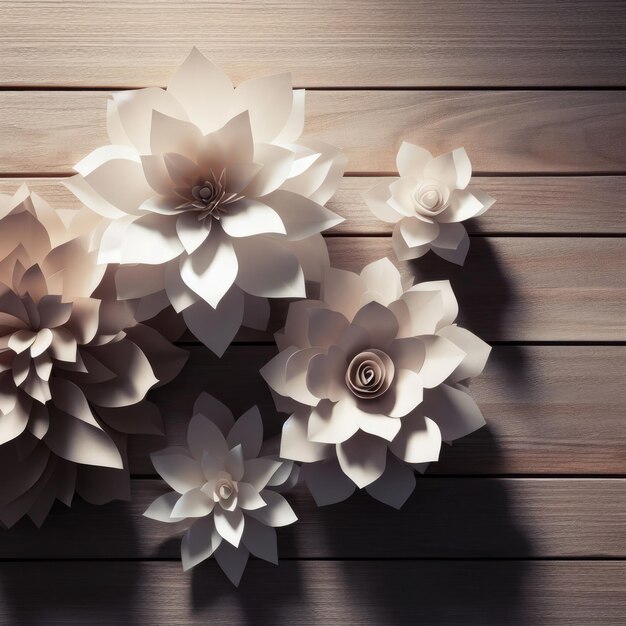 witte bloem op houten achtergrond