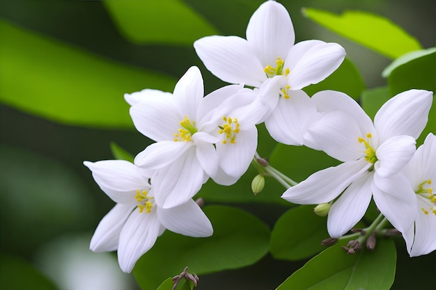 Witte bloemen in de tuin