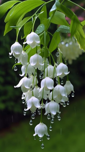 Witte bloemen in de tuin