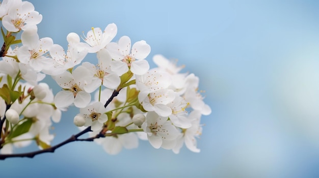 witte bloemen op een boomtak