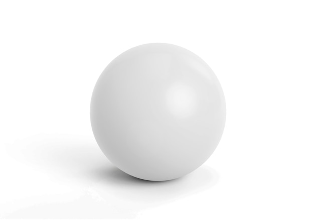 Witte bollen geïsoleerd op witte achtergrond 3D render