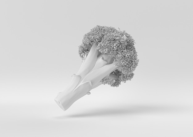 Witte broccoli. 3d render, 3d-afbeelding.