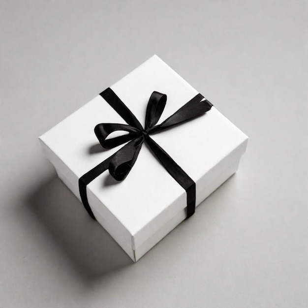 witte cadeau doos op een platte witte achtergrond