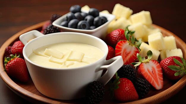 Witte chocolade fondue