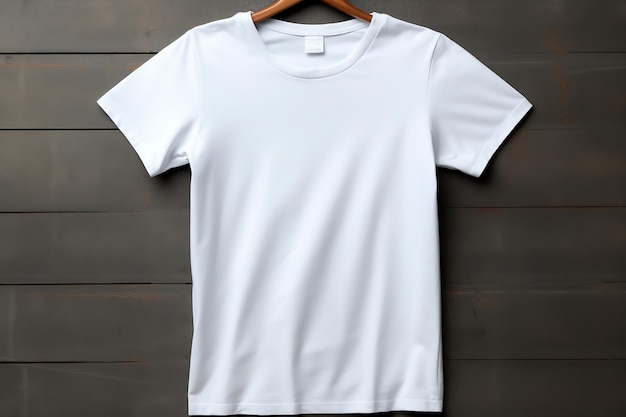 Witte Dames TShirt Mockup op een Hanger Generatieve AI