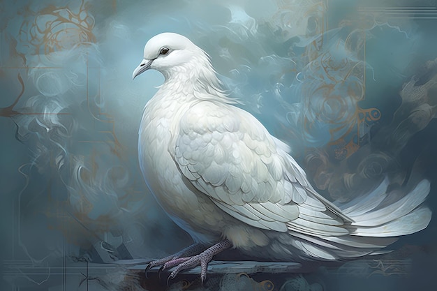Witte duif vogel Genereer Ai