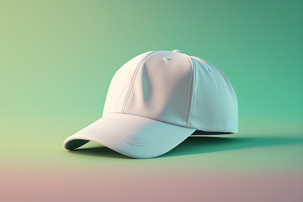 Witte effen sportpet mock-up stijl AI Generated