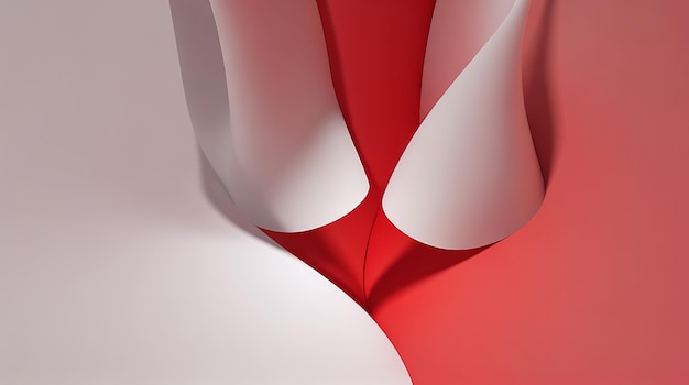 Witte en rode 3D-gradiëntachtergrond