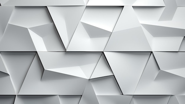Witte en zilveren kleur geometrische 3D-textuur achtergrondbanner