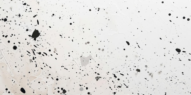 Foto witte en zwarte verf spetteren op een witte muur abstracte achtergrond