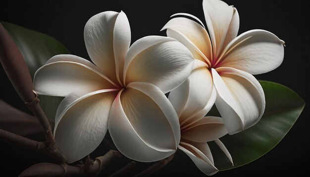 Witte Frangipani Bloem Generatieve AI