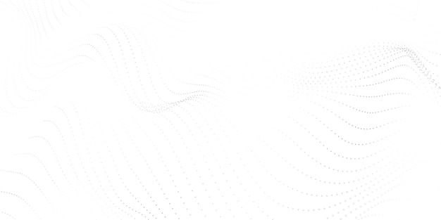 Witte futuristische achtergrondgegevensvisualisatie Digitale dynamische witte golf van deeltjes