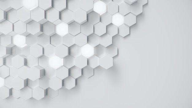 Witte geometrische zeshoekige honingraat abstract