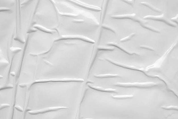 witte gerimpelde en gerimpelde textuur van plastic zakken