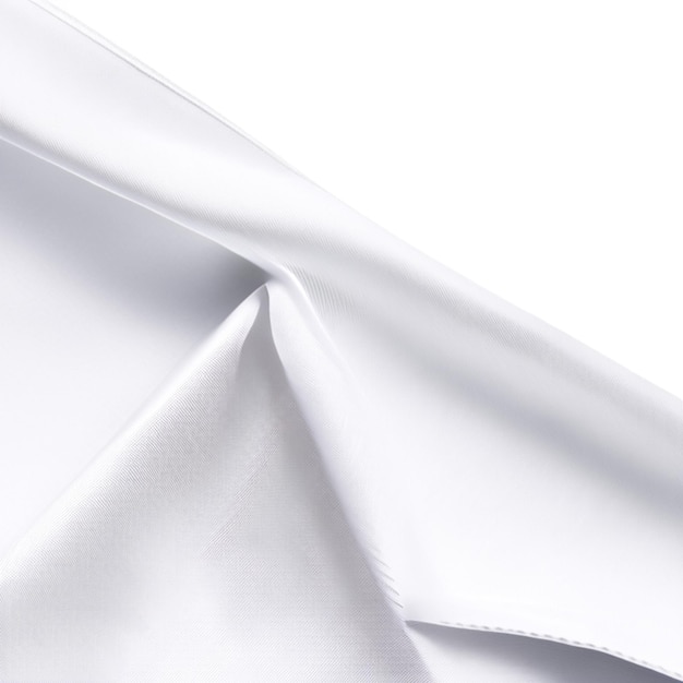 Witte gerimpelde stof zijden doek katoenen leer zacht golfpatroon textuur achtergrond