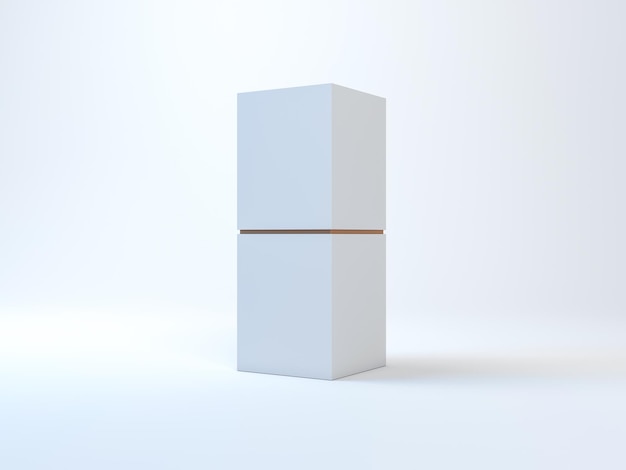 Witte geschenkdoos Mockup op witte achtergrond 3D-rendering