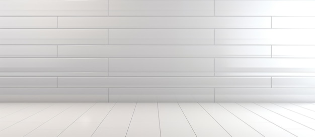 Witte glanzende keramische wandpanelen met een heldere horizontale perspectieve textuur