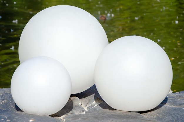 Witte glazen bollen Buitenlampbal voor kunstmatige verlichting van recreatiegebieden, lokale parken