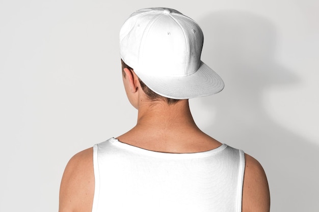 Witte honkbalpet mockup